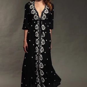 Free People Embroidered Fable Maxi Dress